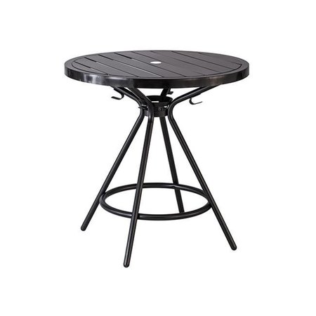 BETTERBEDS 29.5 x 30 in. CoGo Steel Round Tables; Black BE524465